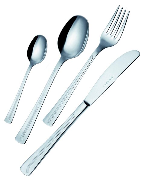 Elite Cutlery Set 24 Pieces in Display Case, 18.10 Stainless Steel (AISI 304), 2 mm Thickness, Dishwasher Safe
