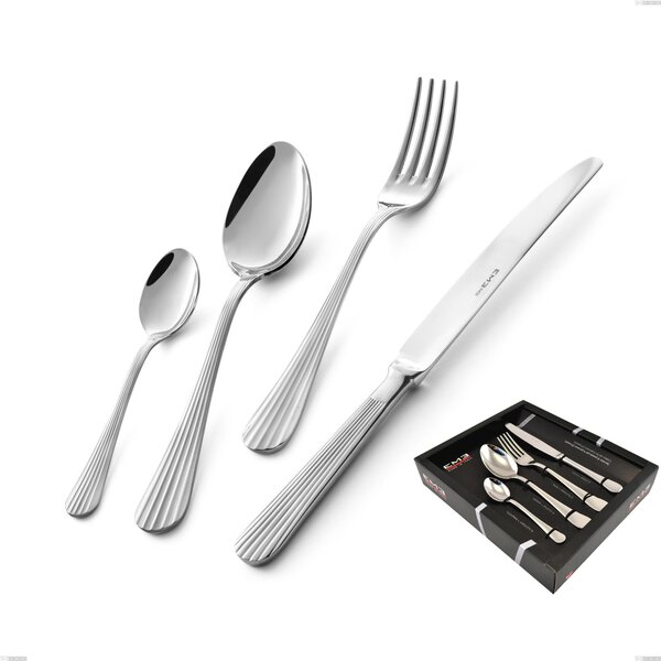 Eden 24-piece cutlery set in display case, stainless steel 18.10 (AISI304), thickness 3.0 mm