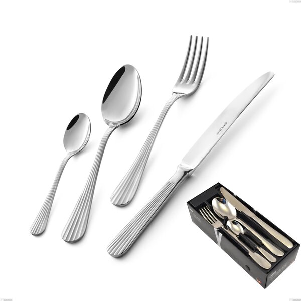 Eden 24-piece cutlery set in space-saving packaging, stainless steel 18.10 (AISI304), thickness 3.0 mm