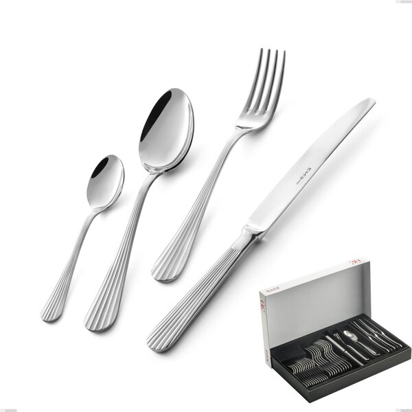 Eden 30-piece Cutlery Set in Panoramic Packaging, Stainless Steel 18.10 (AISI304), 3.0 mm Thickness