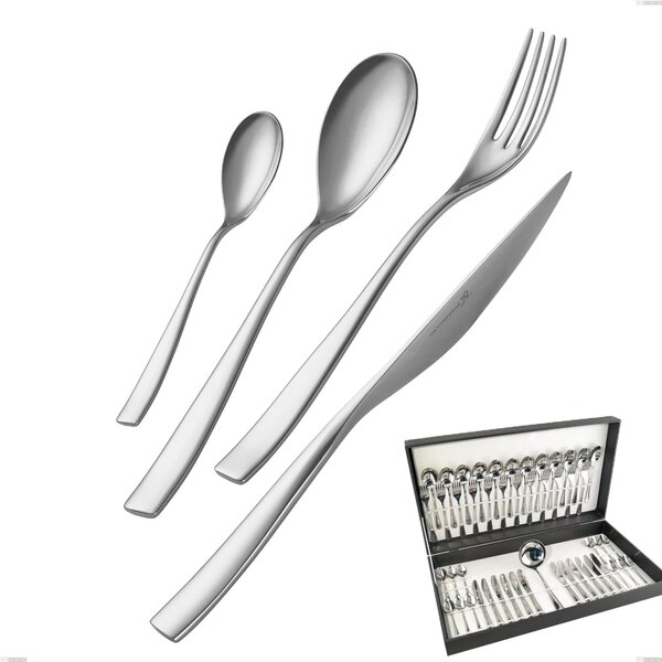 Etoile Inox 49-Piece Cutlery Set in Canteen Box, 18/10 (AISI304), 4mm Thickness, Mirror-Polished Stainless Steel Finish, Dishwasher Safe