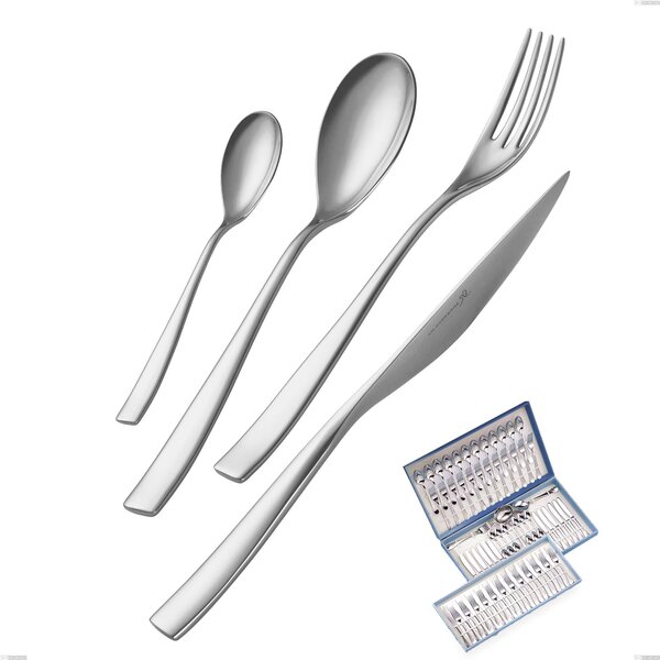 Etoile Inox 75-Piece Cutlery Set in Gift Case, 18/10 Stainless Steel (AISI304), 4mm Thickness, Mirror Polished Finish