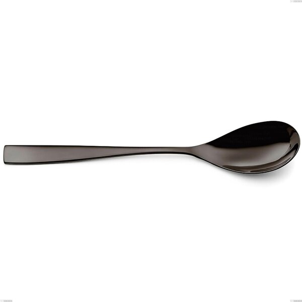 EtoIle PVD Black Serving Spoon, Polished 18/10 Stainless Steel, 4 mm Thickness, 260 mm Length, PVD Black