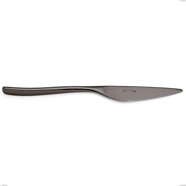 EtoIle PVD Black Table Knife, Polished 18/10 Stainless Steel, 4 mm Thickness, 235 mm Length, PVD Black