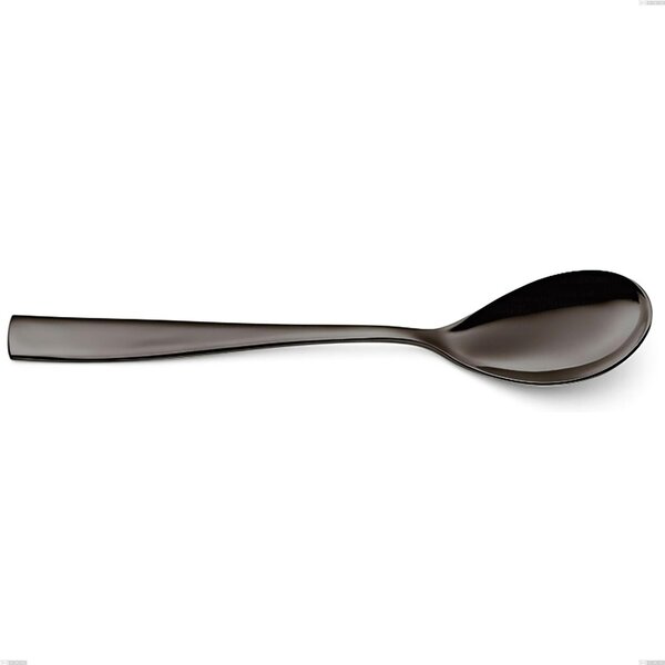 EtoIle PVD Black Table Spoon, Polished 18/10 Stainless Steel, 4 mm Thickness, 220 mm Length, PVD Black