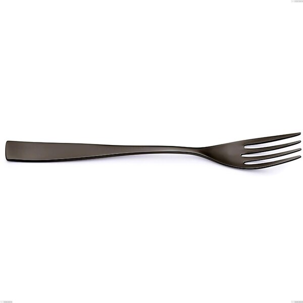 EtoIle PVD Black Table Fork, Polished 18/10 Stainless Steel, 4 mm Thickness, 220 mm Length, PVD Black