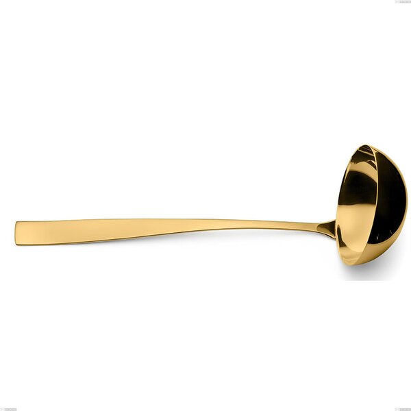 Etoile PVD Gold Ladle, Polished 18/10 Stainless Steel, 4 mm Thickness, 280 mm Length, Gold PVD
