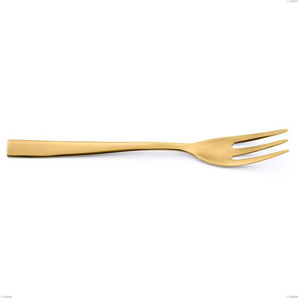 Etoile PVD Gold Dessert Fork, Polished 18/10 Stainless Steel, 4 mm Thickness, 162 mm Length, Gold PVD