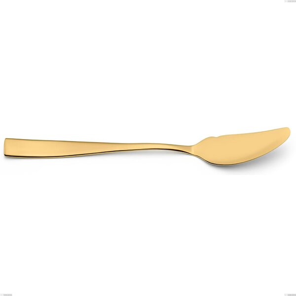 Etoile PVD Gold Fish Knife, Polished 18/10 Stainless Steel, 4 mm Thickness, 190 mm Length, Gold PVD