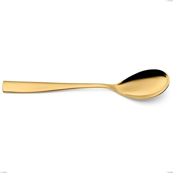 Etoile PVD Gold Table Spoon, Polished 18/10 Stainless Steel, 4 mm Thickness, 220 mm Length, Gold PVD