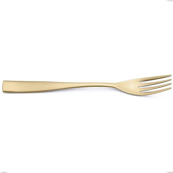 Etoile PVD Sandblasted Champagne Table Fork, Sandblasted 18/10 Stainless Steel, 4 mm Thickness, 220 mm Length, Champagne PVD