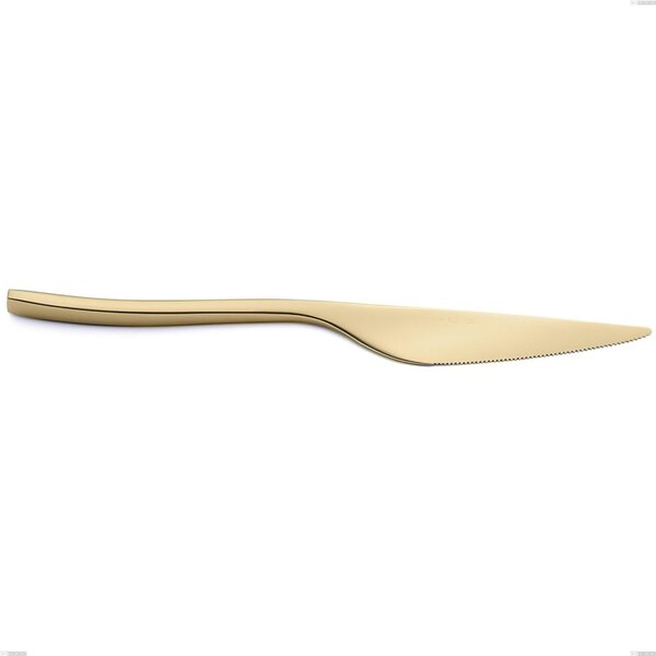 Etoile PVD Sandblasted Champagne Table Knife, Sandblasted 18/10 Stainless Steel, 4 mm Thickness, 235 mm Length, Champagne PVD