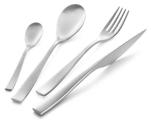 ETOILE Sandblasted 24 Pieces Cutlery Set in 18/10 Stainless Steel 4 mm Thickness with Display Box