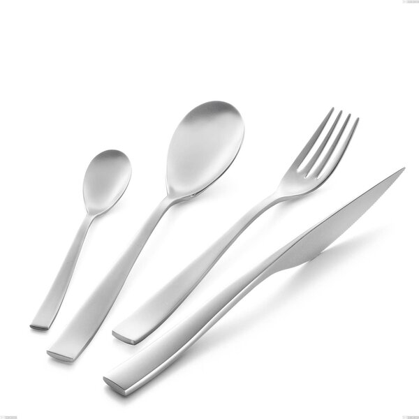 ETOILE Sandblasted Fruit Spoon in 18.10 AISI304 Stainless Steel 4 mm, Length 190 mm, Steel Handle, Dishwasher Safe