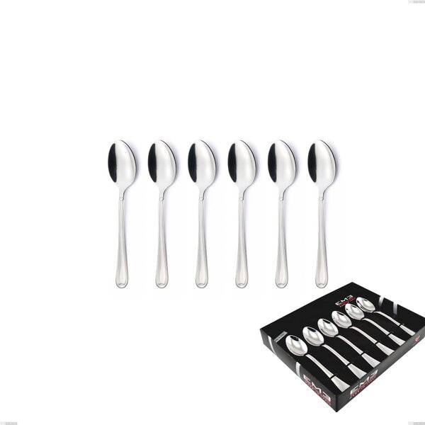 Set of 6 Euro Coffee Spoons in Display Box, 18/10 (AISI304), 2.00 mm Thickness