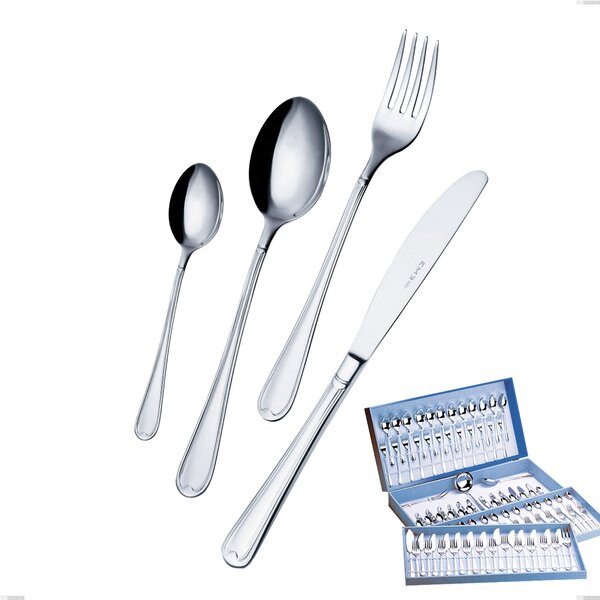 113-Piece Euro Cutlery Set in Gift Case, 18/10 (AISI304), 2.00 mm Thickness