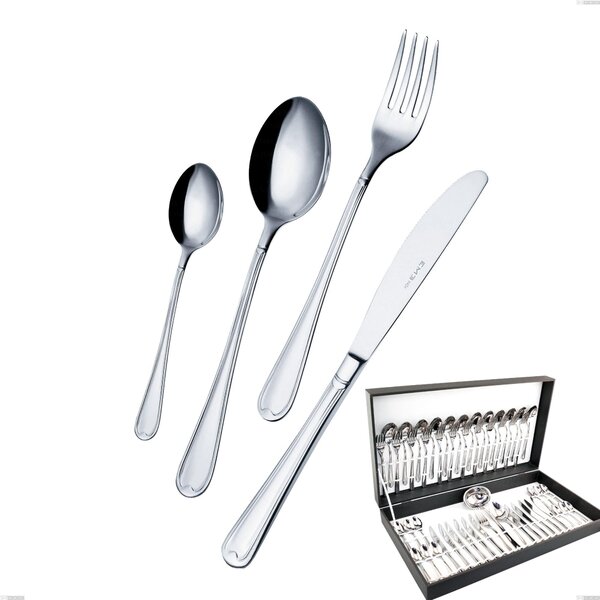 Euro 51-Piece Cutlery Set in Canteen Box, 18/10 (AISI304), 2.00 mm Thickness