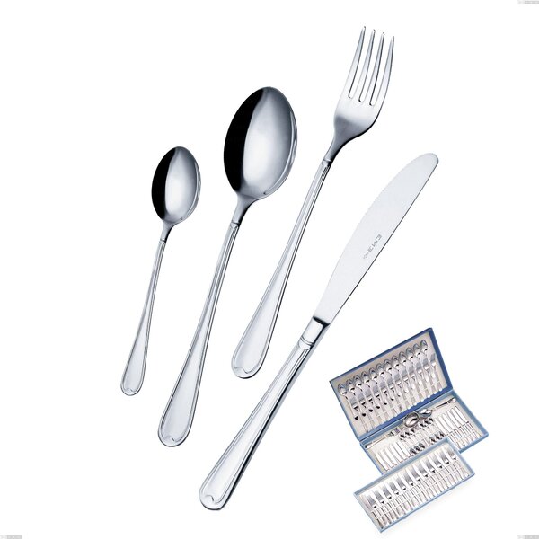Euro 75-Piece Cutlery Set in Gift Case, 18/10 (AISI304), 2.00 mm Thickness