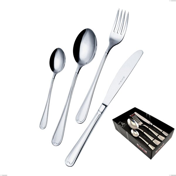 Euro 24 Piece Cutlery Set in Showcase Packaging, 18/10 (AISI304), 2.00 mm Thickness