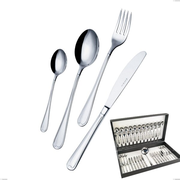 Euro 49 Piece Cutlery Set in Canteen Box, Economical Knife, 18/10 (AISI304), 2.00 mm Thickness