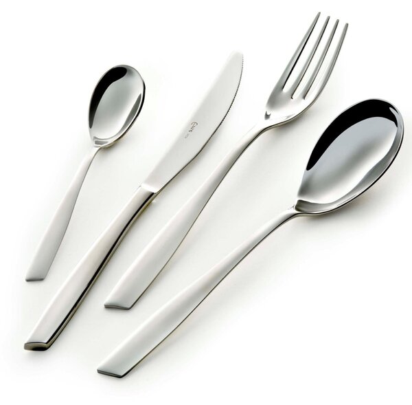 75-Piece Eleven Cutlery Set in Wooden Case, (18.10 AISI 304 Stainless Steel), 2.5 mm Thickness with Mirror Polish Finish