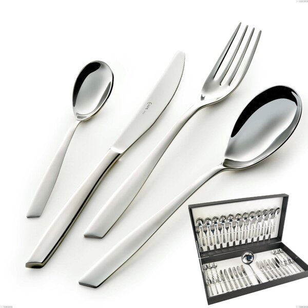 Eleven 49-piece Cutlery Set in Canteen Box, (18.10 AISI 304 Stainless Steel), 2.5 mm Thickness, Mirror Polish Finish