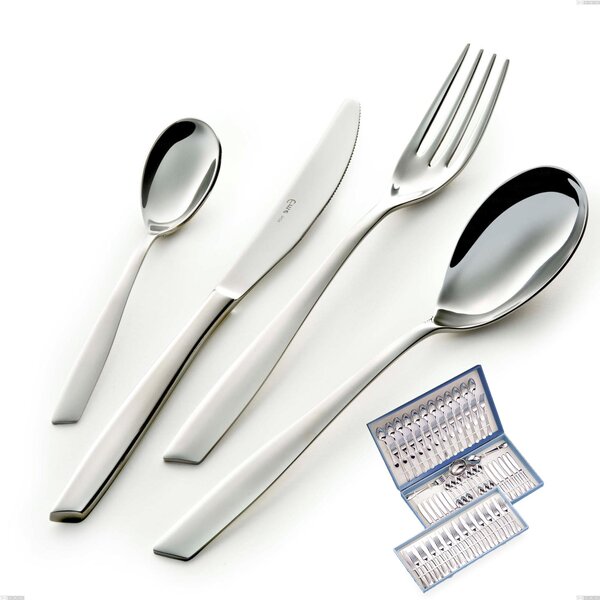 75-Piece Eleven Cutlery Set in Gift Case, (18.10 AISI 304 Stainless Steel), 2.5 mm Thickness, Mirror Polish Finish