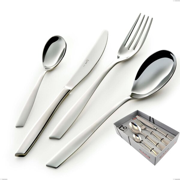 Eleven 16-Piece Cutlery Set in Showcase Packaging, (18.10 AISI 304 Stainless Steel), 2.5 mm Thickness, Mirror Polish Finish