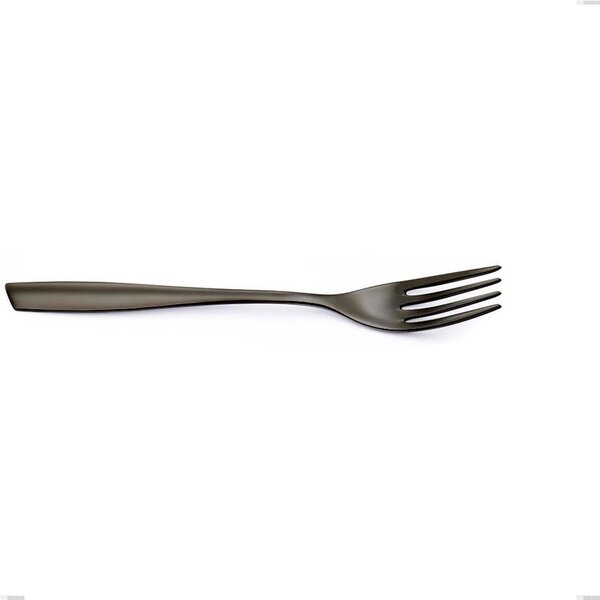 Eleven PVD Black Stainless Steel 18/10 Serving Fork, PVD Black, Length 252 mm, Thickness 2.5 mm, Black