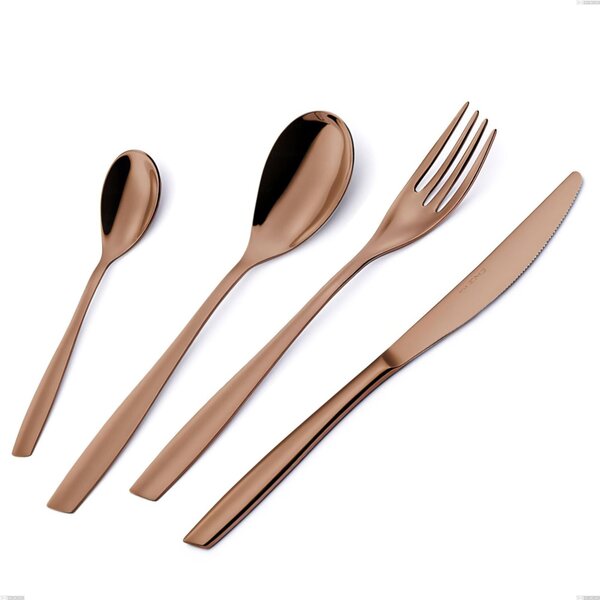 ELeven PVD Chocolate Fish Knife, Polished 18/10 Stainless Steel, 2.5 mm Thickness, 204 mm Length, PVD Chocolate