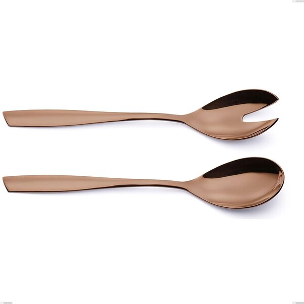 ELeven PVD Chocolate Salad Cutlery Set, Polished 18/10 Stainless Steel, 2.5 mm Thickness, 253 mm Length, PVD Chocolate