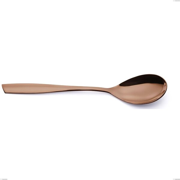 ELeven PVD Chocolate Serving Spoon, Polished 18/10 Stainless Steel, 2.5 mm Thickness, 220 mm Length, PVD Chocolate
