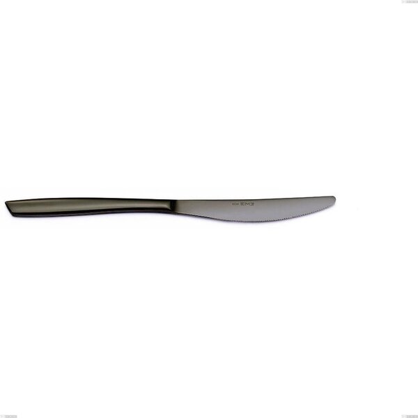 Eleven PVD Black Stainless Steel 18/10 Table Knife, PVD Black, Length 238 mm, Thickness 2.5 mm, Black