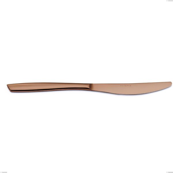 ELeven PVD Chocolate Table Knife, Polished 18/10 Stainless Steel, 2.5 mm Thickness, 235 mm Length, PVD Chocolate
