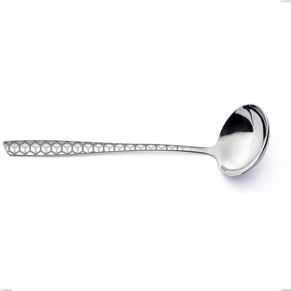 Eleven Exa Ladle, AISI 304 Stainless Steel Polished with Laser Design, 2.5mm Thickness, 302mm Length