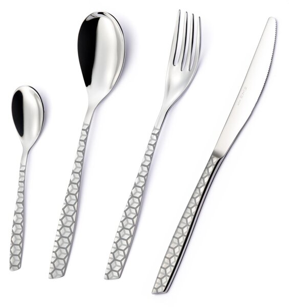ELEVEN EXA 24-Piece Cutlery Set in Polished 18/10 Stainless Steel, 2.5 mm Thickness, Display Box Packaging