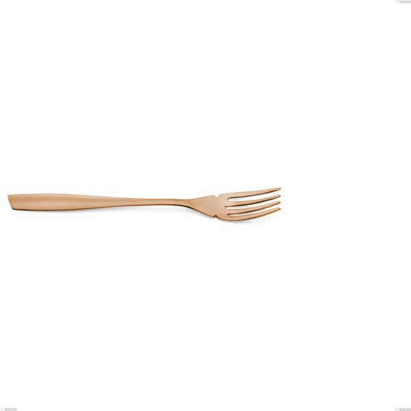 Eleven Rose Burnished Glossy Fish Fork, Stainless Steel 18-10, AISI 304 Polished Burnished, thickness 2.5 mm, length 191 mm