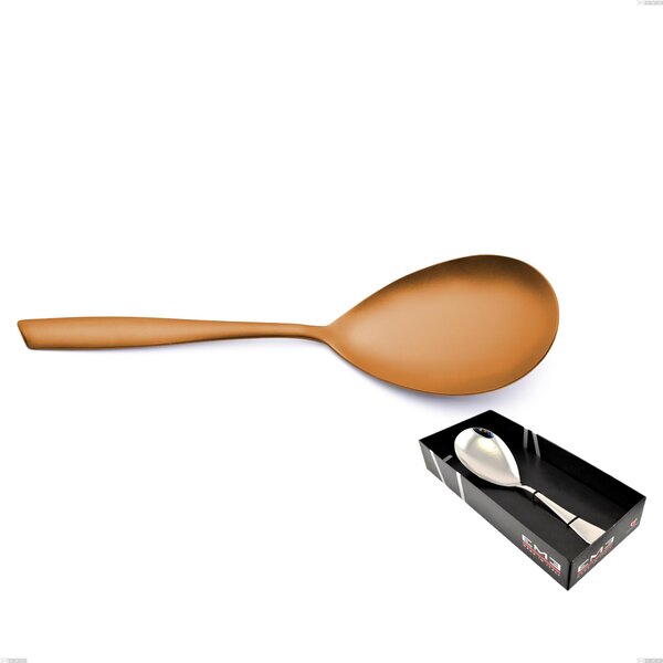 Eleven Sahara Brunita Sabbiata Sandblasted Serving Spoon in Display Case Eleven Sahara 2.5 mm Brunita Sabbiata, Stainless Steel 18/10 (AISI 304), Thickness 2.5 mm