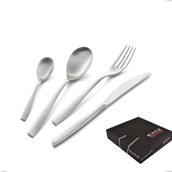 ELEVEN Sandblasted Cutlery Set 49 Pieces Stainless Steel 18.10 AISI304 2.5 mm in Gift Box