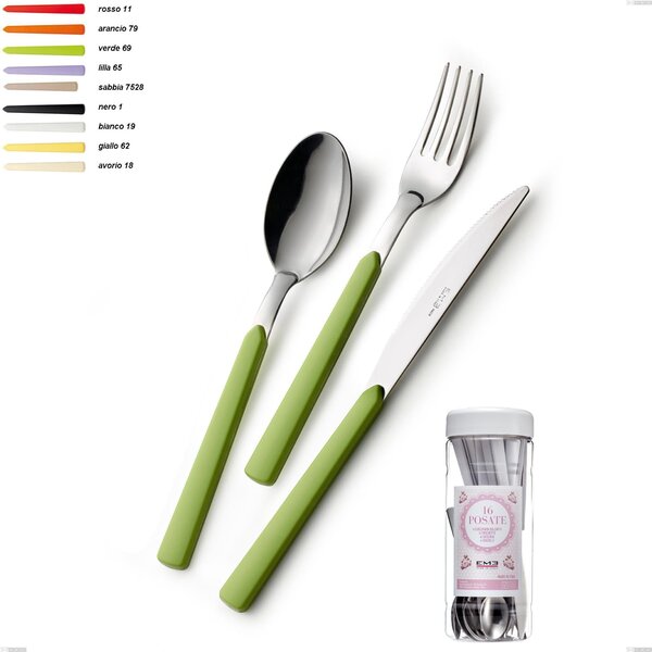 French Jar Pack Fast 16 Pieces Cutlery, Stainless Steel 18.c Name: Fast