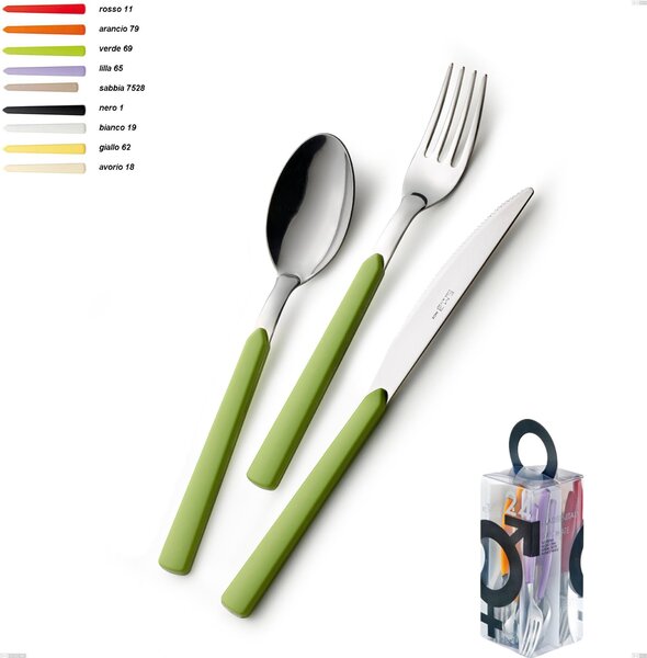 You&Me Fast 24-Piece Cutlery Set, Stainless Steel 18.c