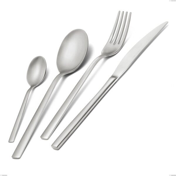 Fashion Sandblasted Table Knife, 18/10 (AISI304), 3 mm Thickness, 234 mm Length, Satin Stainless Steel