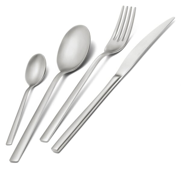 Set of 6 Fashion Sandblasted coffee spoons in display box, 18/10 (AISI304), 3 mm thickness