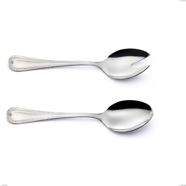 Firenze Salad Cutlery Pair, Stainless Steel 18.10 (Aisi304), Thickness 2.5 mm, Length 233 mm Polished Stainless Steel