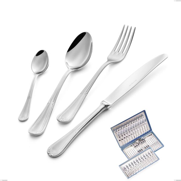 75-Piece Firenze Cutlery Set in Gift Case, Stainless Steel 18.10 (Aisi304), 2.5 mm Thickness