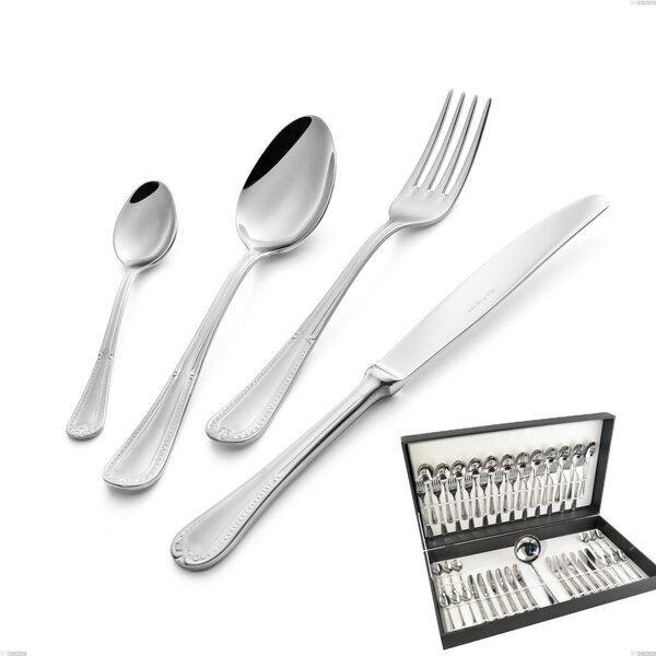 Firenze 49 Pieces Cutlery Set in Canteen Box, Stainless Steel 18.10 (Aisi304), 2.5 mm Thickness