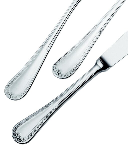 FIRENZE Cutlery Set 4 Pieces for 1 Table Setting in 18.10 Stainless Steel Polished to Mirror Finish Thickness 2.5 mm