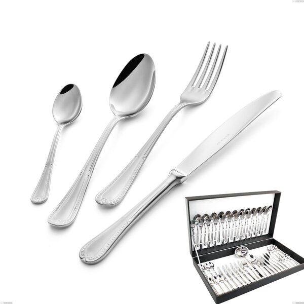 Firenze 51-piece cutlery set in canteen box, Stainless Steel 18.10 (Aisi304), 2.5 mm thickness