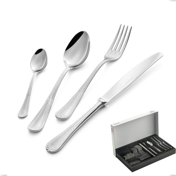 Firenze 30-piece cutlery set in panoramic packaging, Stainless Steel 18.10 (Aisi304), 2.5 mm thickness