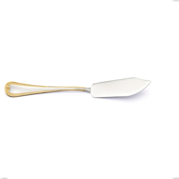 Firenze Oro Fish Serving Knife, 18-10 Stainless Steel, 24 Carat Gold, 2.5 mm Thickness, 253 mm Length